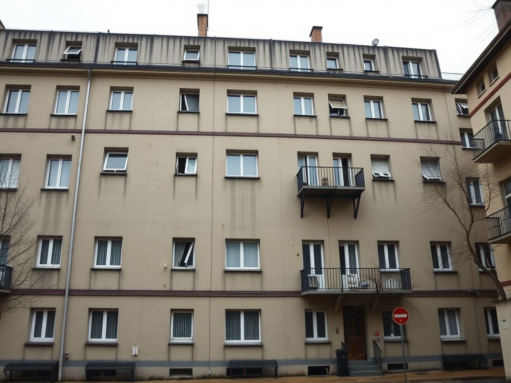 immeuble années 50 avant rénovation à Arles