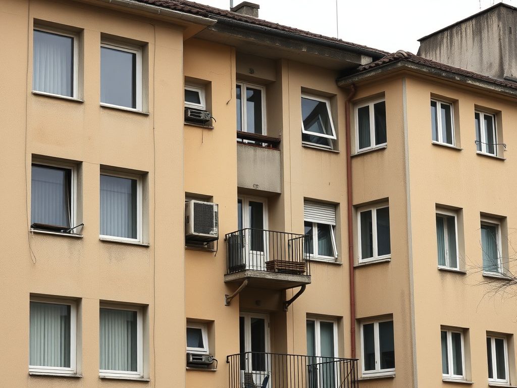 immeuble années 70 avant rénovation à Paris